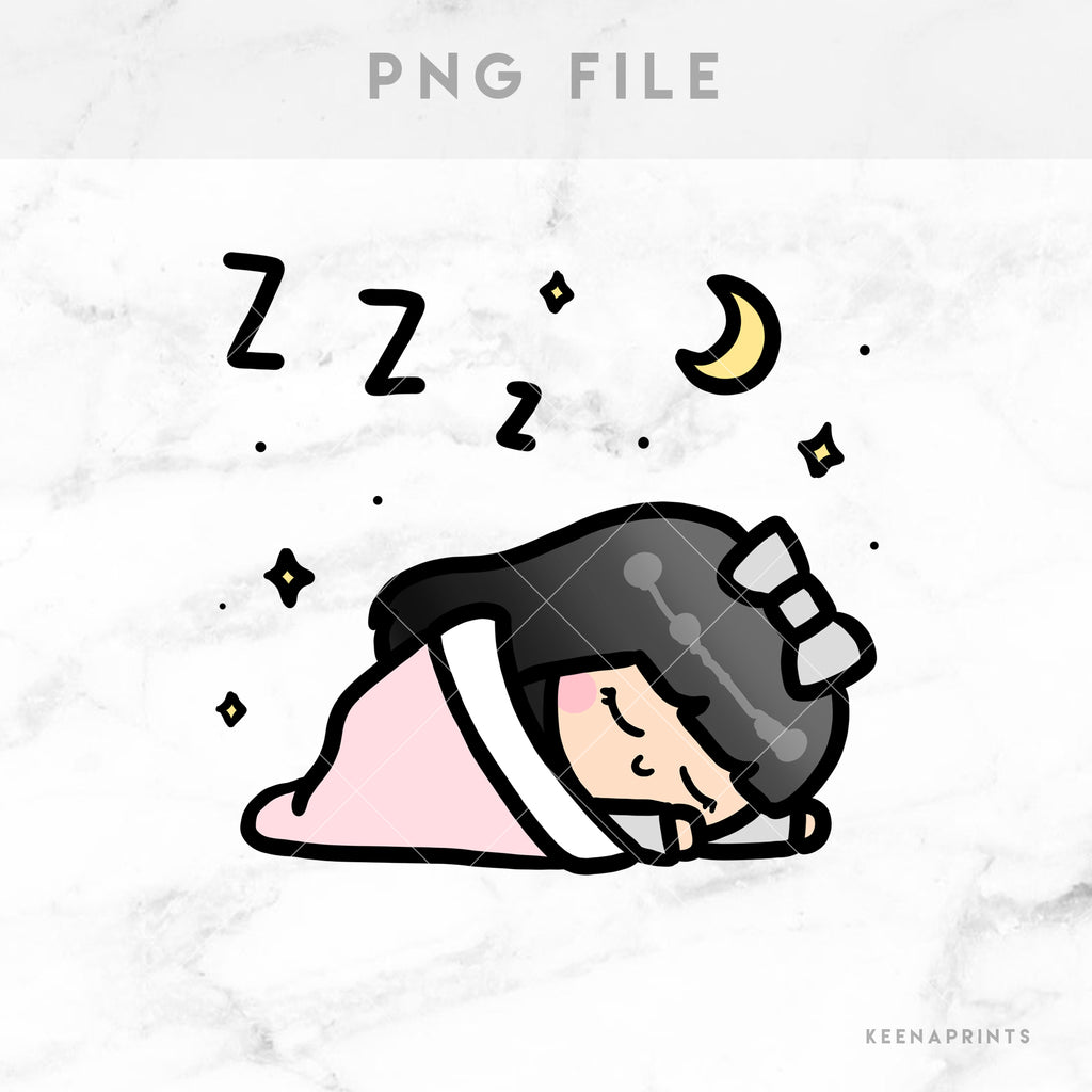 SLEEPING STICKERS & CLIP ART | KEENA GIRLS
