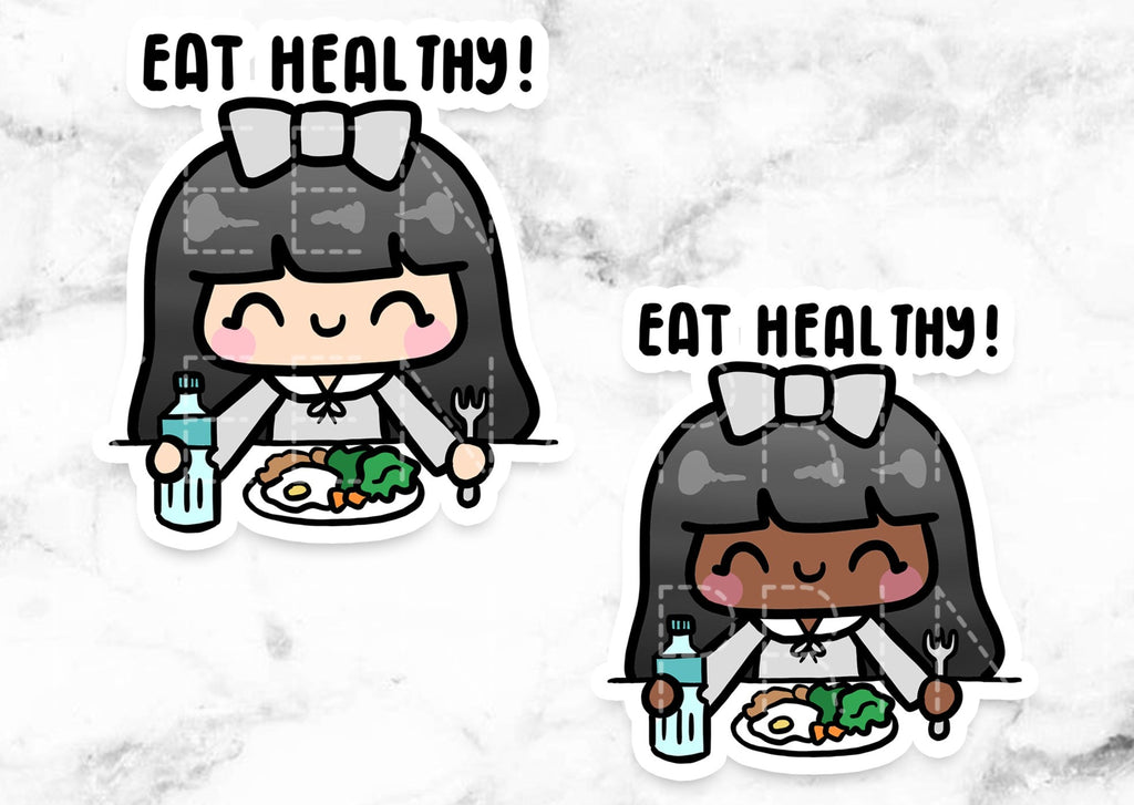 EAT HEALTHY STICKERS & CLIP ART | KEENA GIRLS