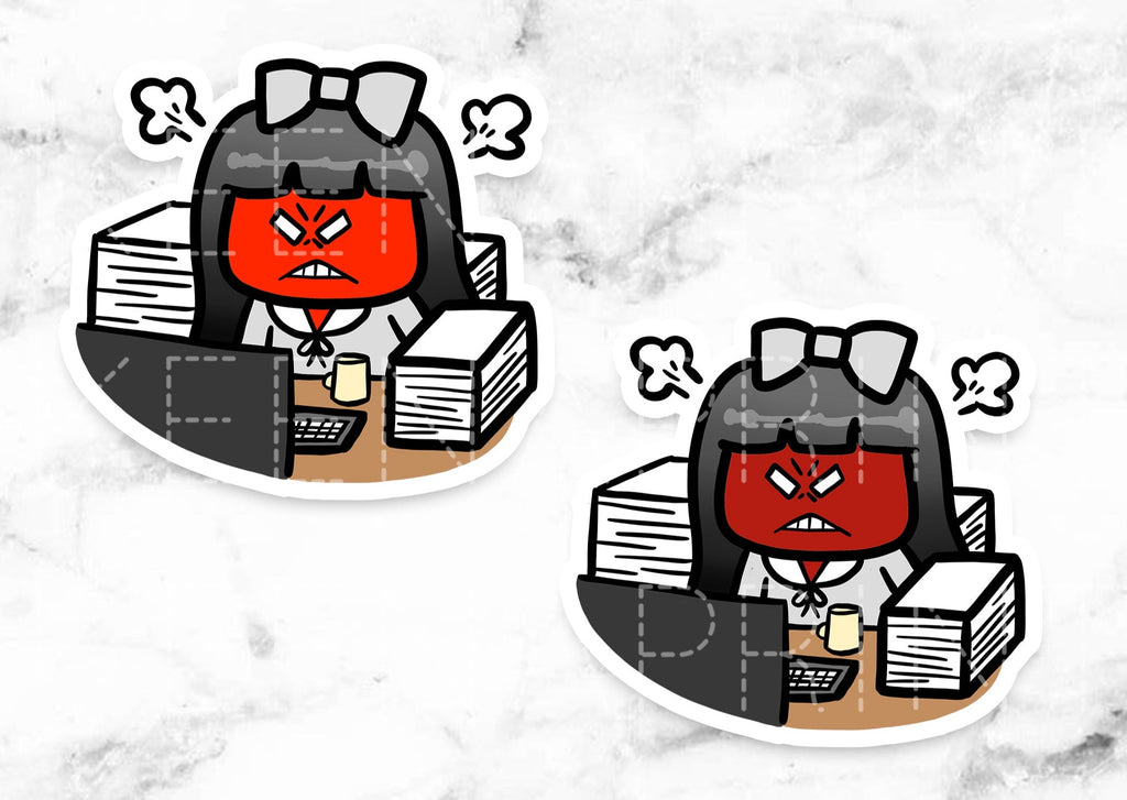 PRESSURED AT WORK STICKERS & CLIP ART | KEENA GIRLS