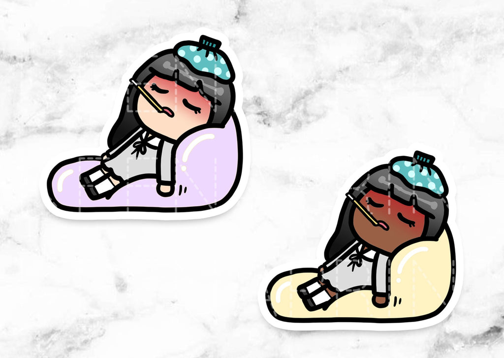 EXHAUSTED STICKERS & CLIP ART | KEENA GIRLS