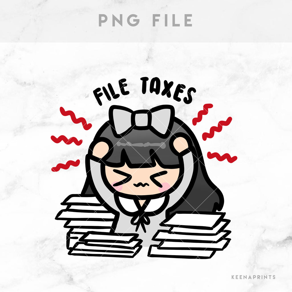FILE TAXES STICKERS & CLIP ART | KEENA GIRLS