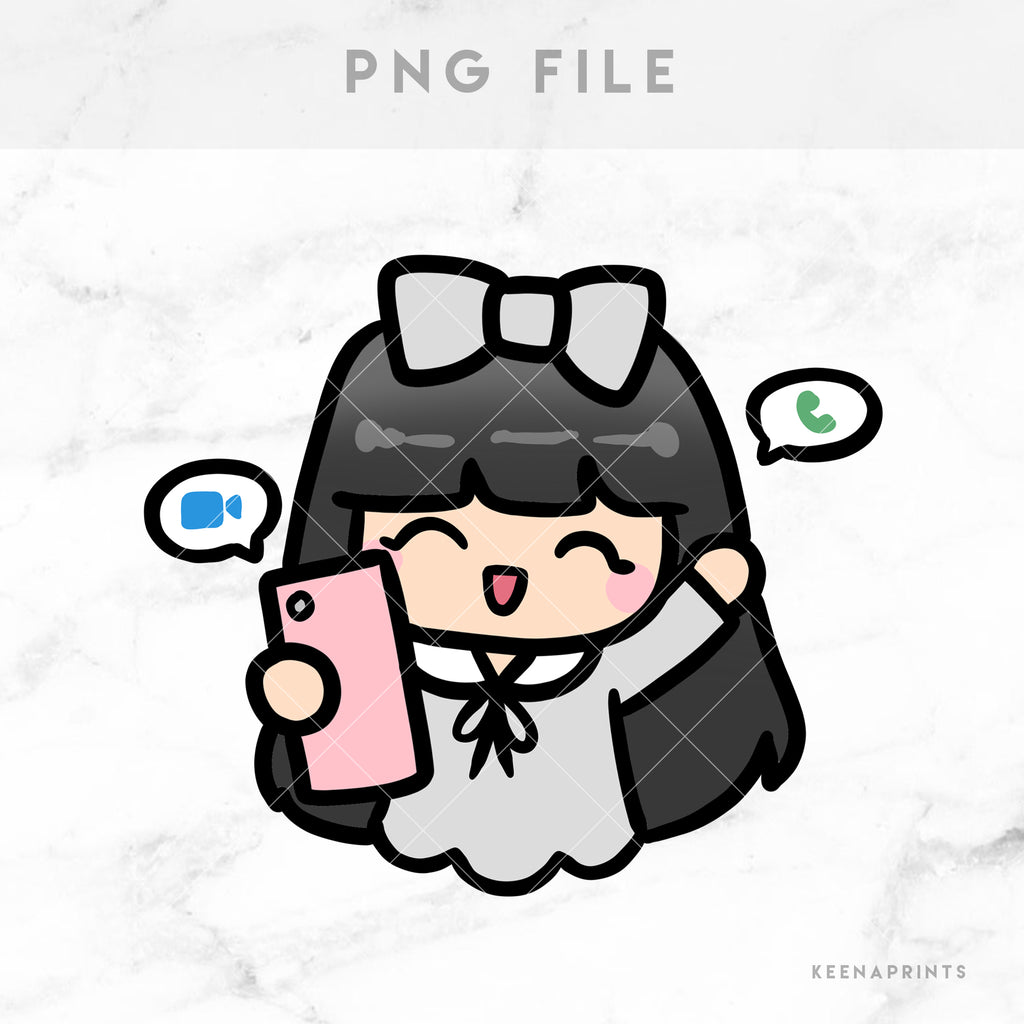 VIDEO CALL STICKERS & CLIP ART | KEENA GIRLS