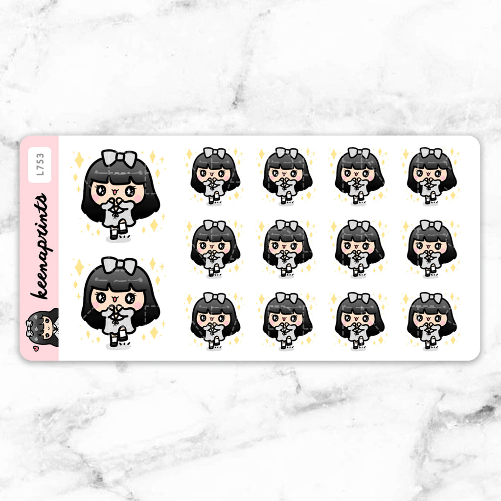 EXCITED STICKERS & CLIP ART | KEENA GIRLS