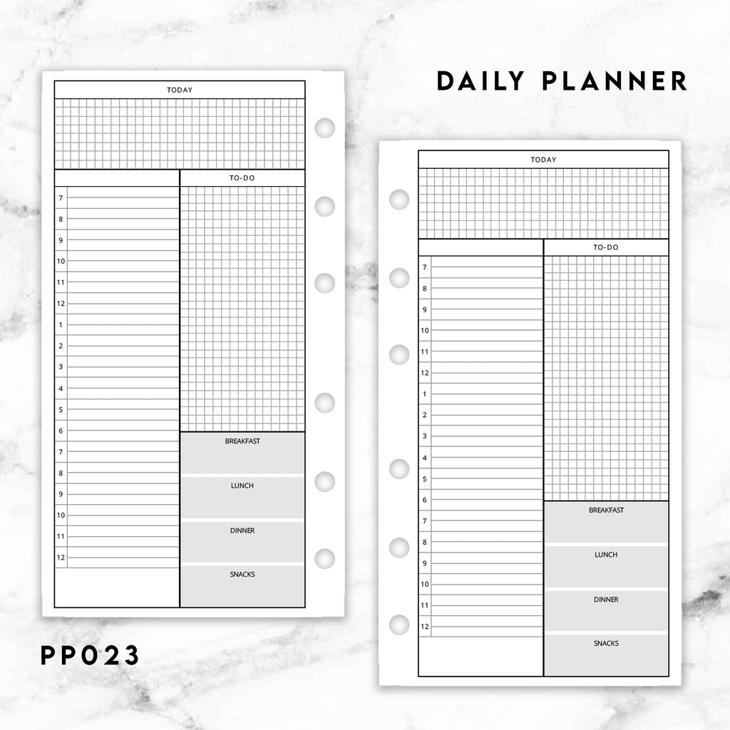 PP023 | DAILY PLANNER PRINTABLE INSERT