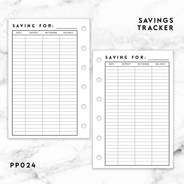 Savings Tracker Stencil