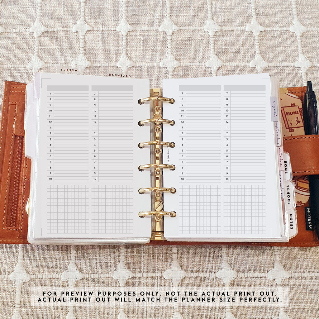 PP048 | WEEK ON 4 PAGES PLANNER PRINTABLE INSERT