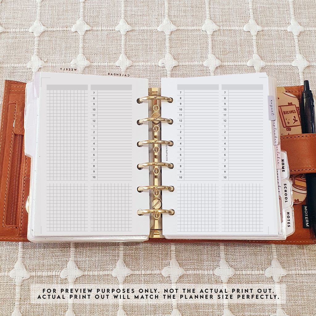 PP048 | WEEK ON 4 PAGES PLANNER PRINTABLE INSERT