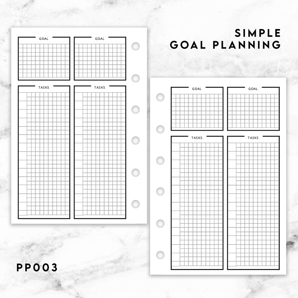 PP003 | GOALS PLANNING PLANNER PRINTABLE INSERT