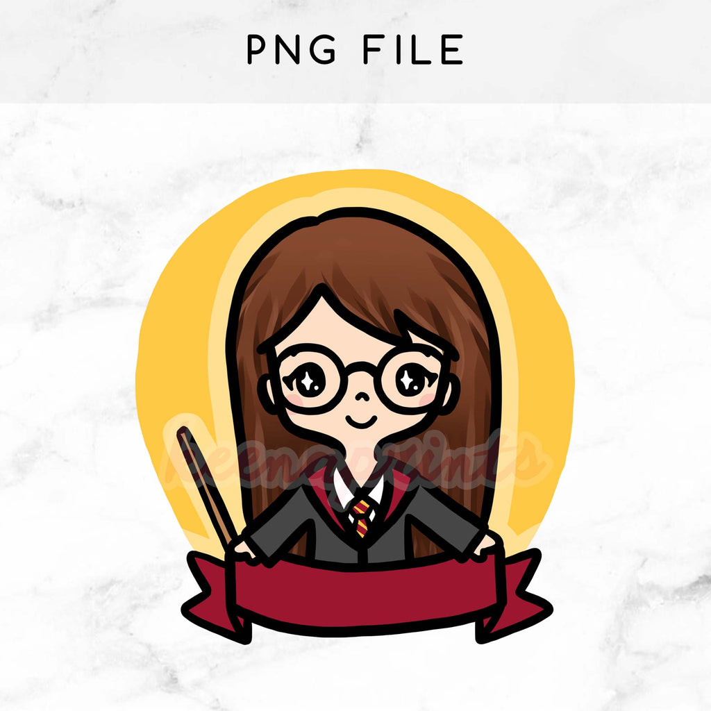 GRYFFINDOR WIZARD KEENACHI PRE-MADE CHIBI PRINTABLE CLIP ART