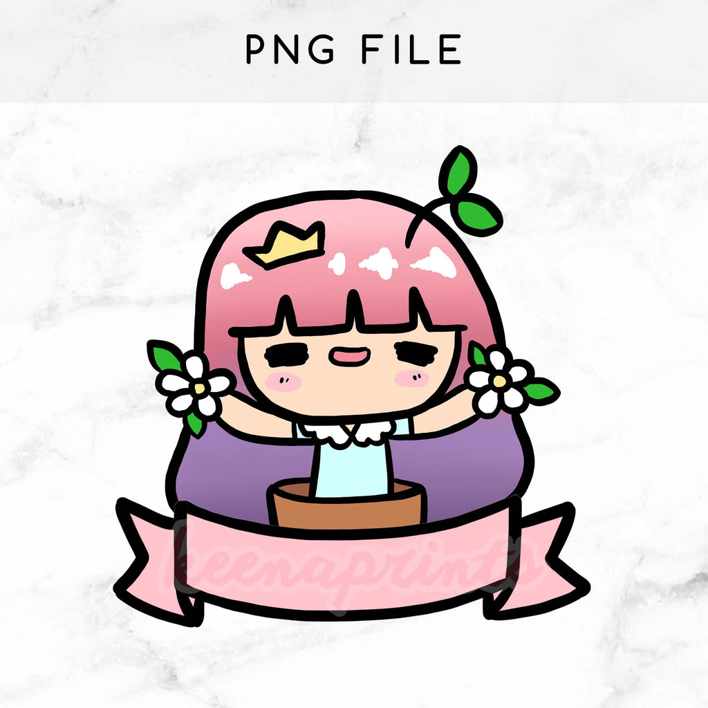 PRE-MADE CHIBI PASTEL PRINCESS NATURE LOVER KEENACHI FREE PRINTABLE CLIP ART