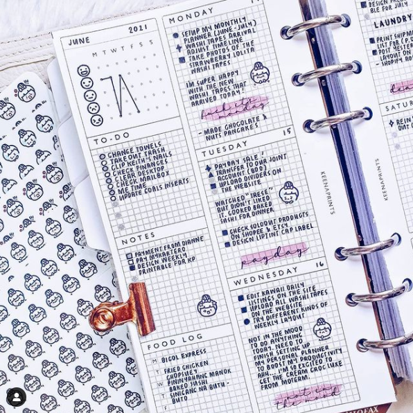 WEEK ON 2 PAGES PLANNER PRINTABLE - PERSONAL RINGS