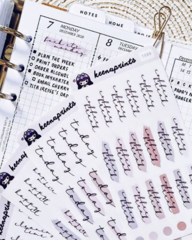 MINIMAL SCRIPT CLEAR STICKER COLLECTION