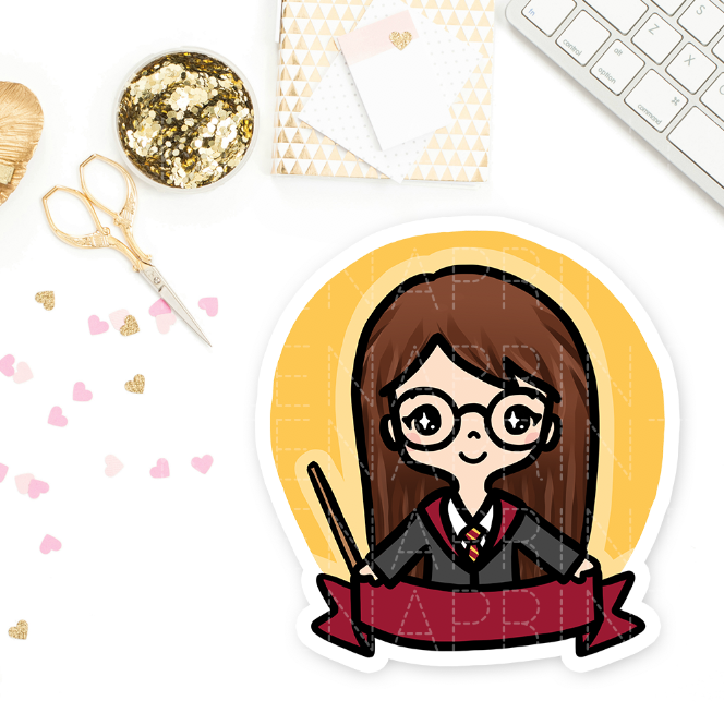 GRYFFINDOR WIZARD KEENACHI PRE-MADE CHIBI PRINTABLE CLIP ART - KeenaPrints planner stickers bullet journal diary sticker emoji stationery kawaii cute creative planner