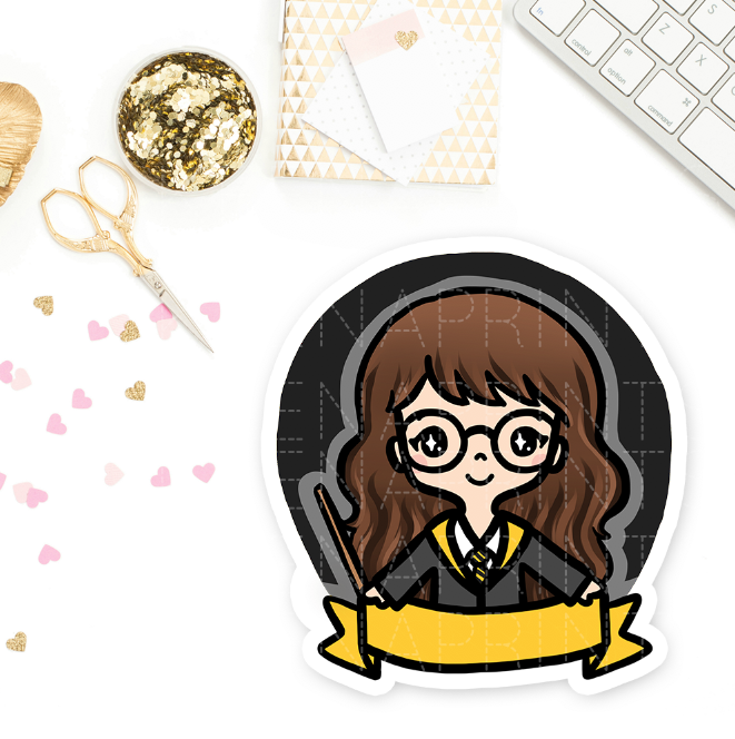 HUFFLEPUFF WIZARD KEENACHI PRE-MADE CHIBI PRINTABLE CLIP ART - KeenaPrints planner stickers bullet journal diary sticker emoji stationery kawaii cute creative planner