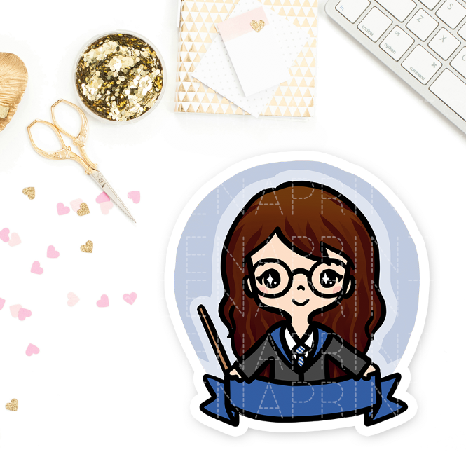 RAVENCLAW WIZARD KEENACHI PRE-MADE CHIBI PRINTABLE CLIP ART - KeenaPrints planner stickers bullet journal diary sticker emoji stationery kawaii cute creative planner