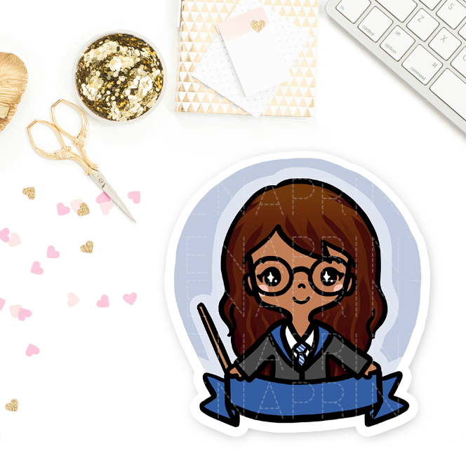 RAVENCLAW WIZARD KEENAMI PRE-MADE CHIBI PRINTABLE CLIP ART - KeenaPrints planner stickers bullet journal diary sticker emoji stationery kawaii cute creative planner