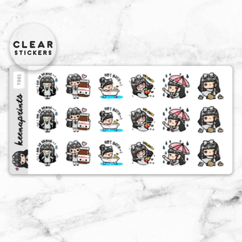 LOLA SAMPLER 9 CLEAR STICKERS - T025