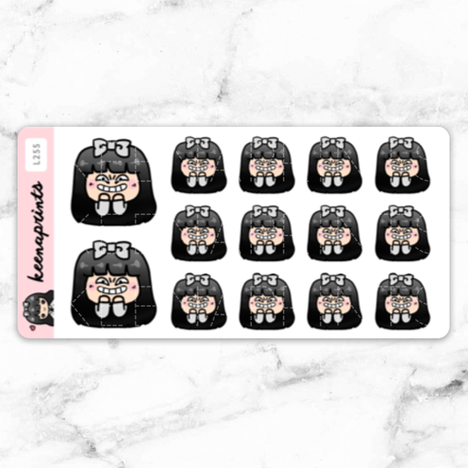SMIRKING STICKERS & CLIP ART | KEENA GIRLS