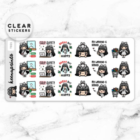LOLA SAMPLER 7 CLEAR STICKERS - T023