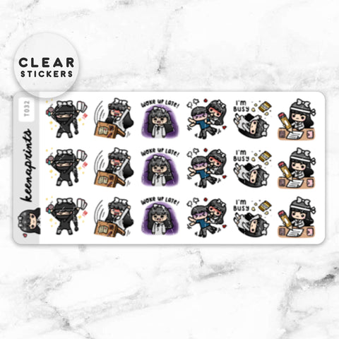 LOLA SAMPLER CLEAR STICKERS - T204