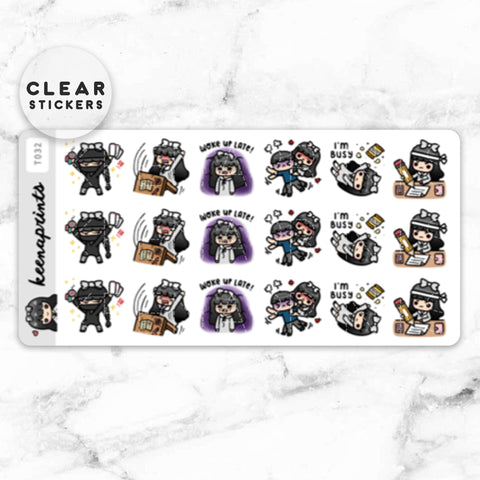 LOLA SAMPLER 19 CLEAR STICKERS - T045
