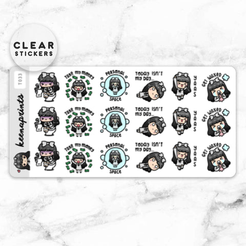 LOLA SAMPLER 19 CLEAR STICKERS - T045