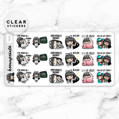 LOLA SAMPLER 10 CLEAR STICKERS - T026