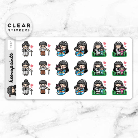 LOLA SAMPLER 19 CLEAR STICKERS - T045