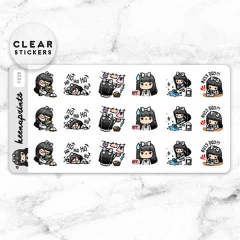 LOLA SAMPLER 12 CLEAR STICKERS - T033