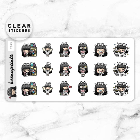 LALA SAMPLER CLEAR STICKERS - T008