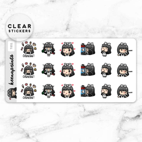 LOLA SAMPLER 12 CLEAR STICKERS - T033