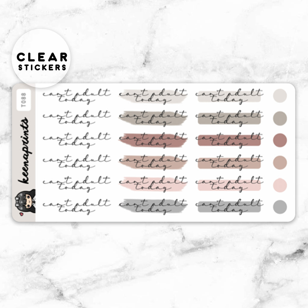 MINIMAL SCRIPT CLEAR STICKER COLLECTION