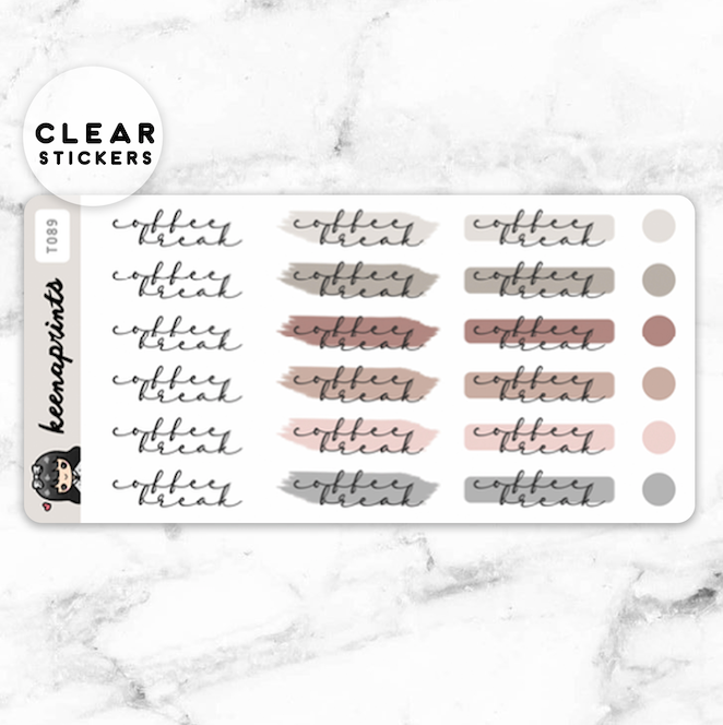 MINIMAL SCRIPT CLEAR STICKER COLLECTION
