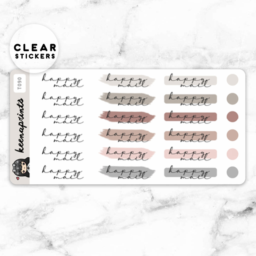MINIMAL SCRIPT CLEAR STICKER COLLECTION