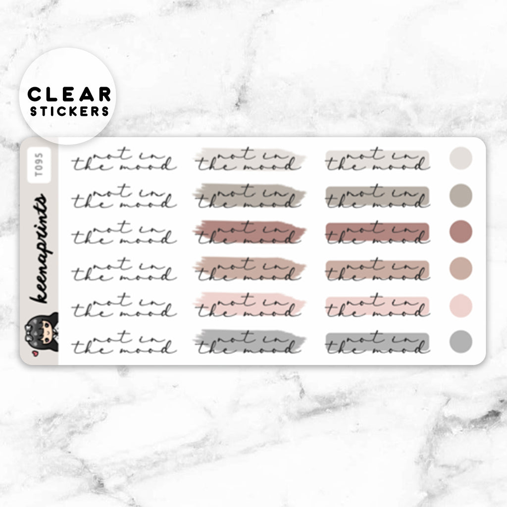 MINIMAL SCRIPT CLEAR STICKER COLLECTION