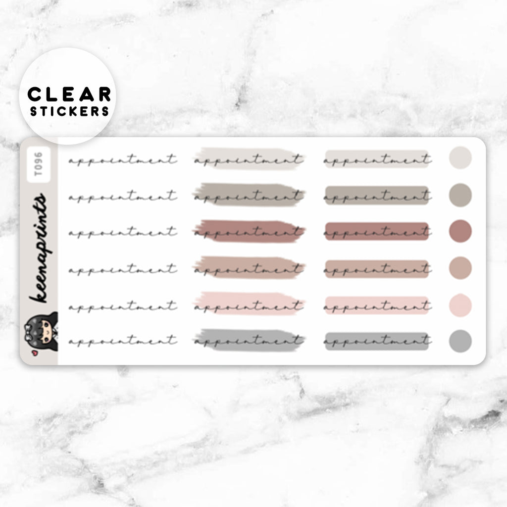 MINIMAL SCRIPT CLEAR STICKER COLLECTION