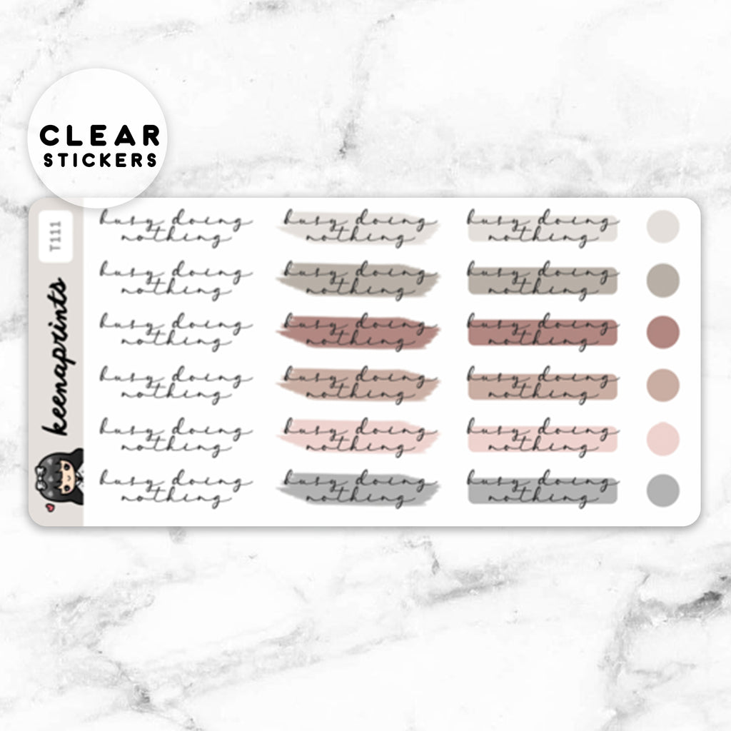 MINIMAL SCRIPT CLEAR STICKER COLLECTION