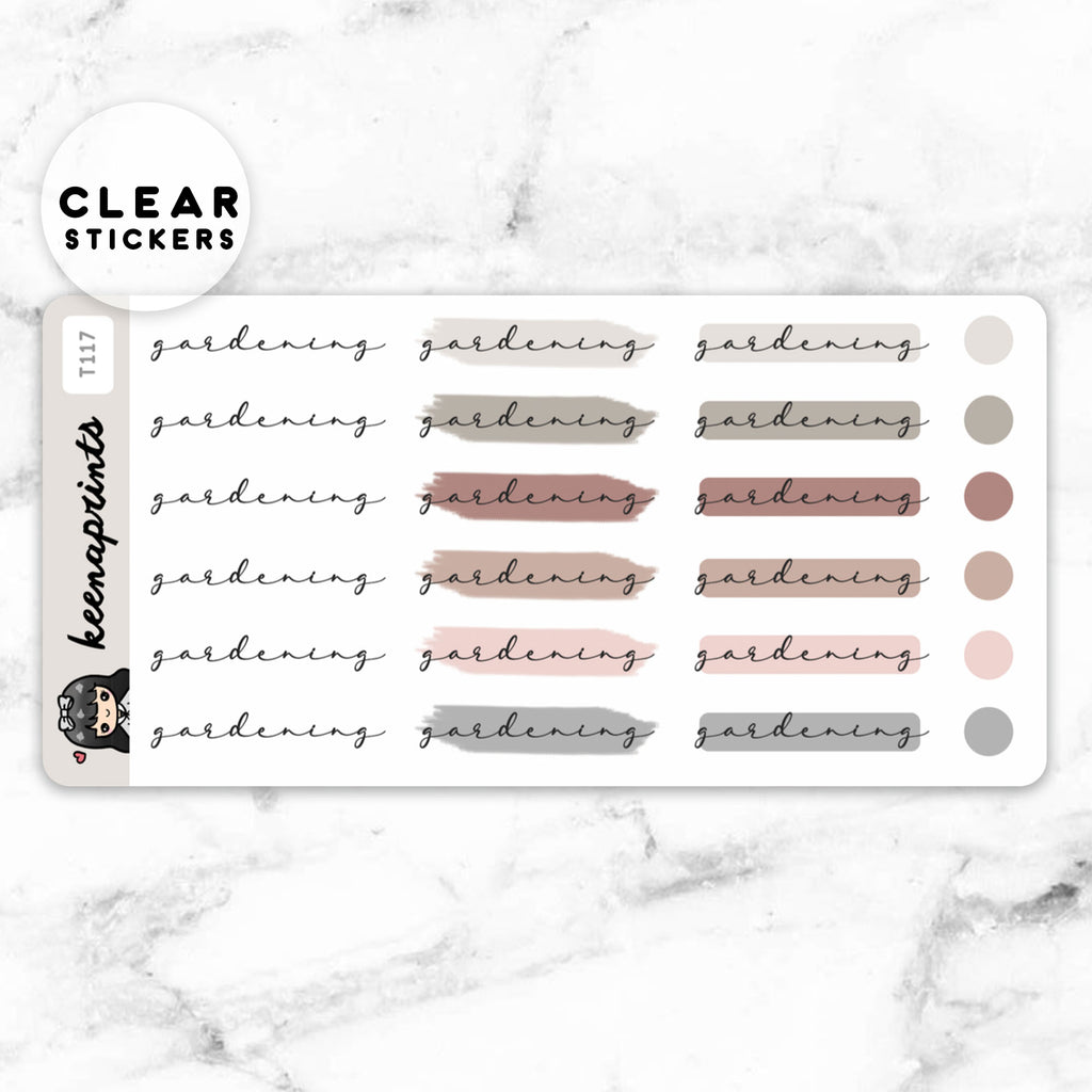 MINIMAL SCRIPT CLEAR STICKER COLLECTION