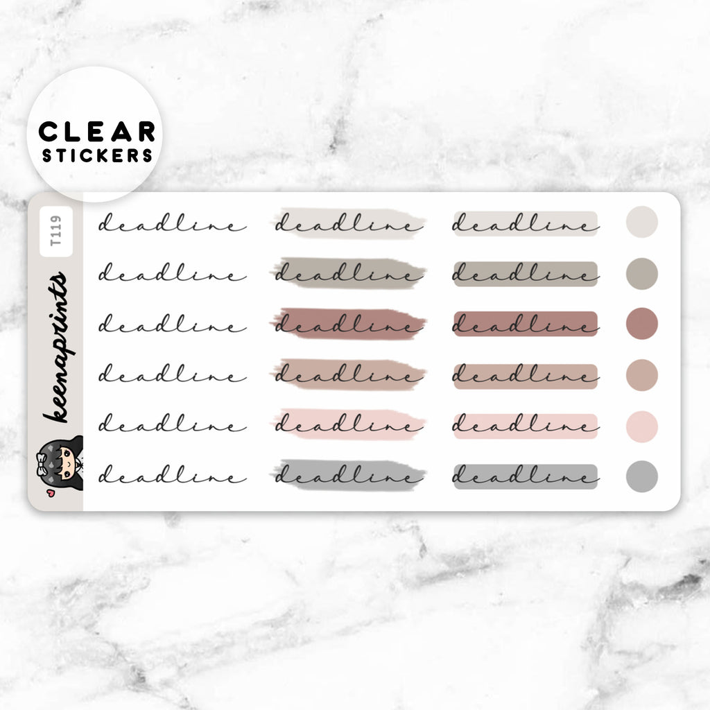 MINIMAL SCRIPT CLEAR STICKER COLLECTION