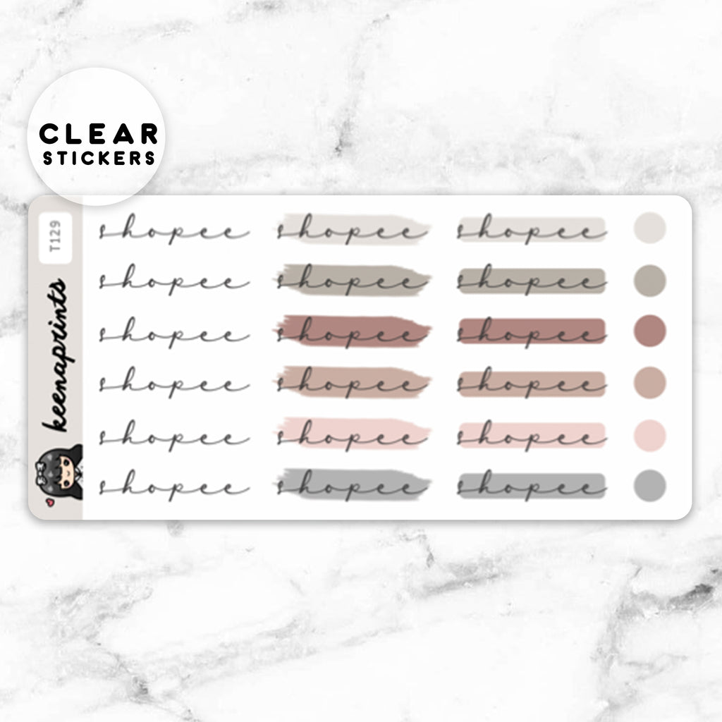 MINIMAL SCRIPT CLEAR STICKER COLLECTION