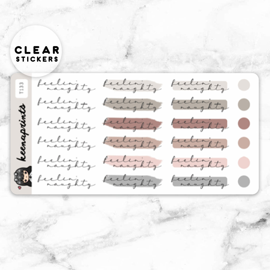 MINIMAL SCRIPT CLEAR STICKER COLLECTION