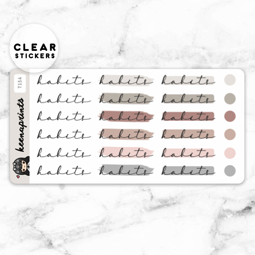 MINIMAL SCRIPT CLEAR STICKER COLLECTION