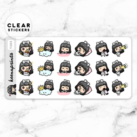 LOLA SAMPLER 19 CLEAR STICKERS - T045
