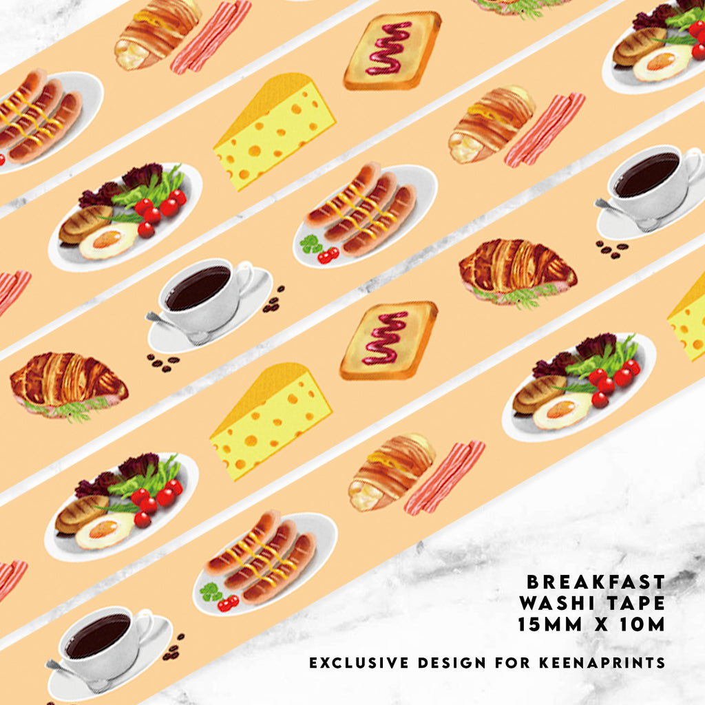 BREAKFAST THEMED WASHI TAPE - WT090 - 15mm