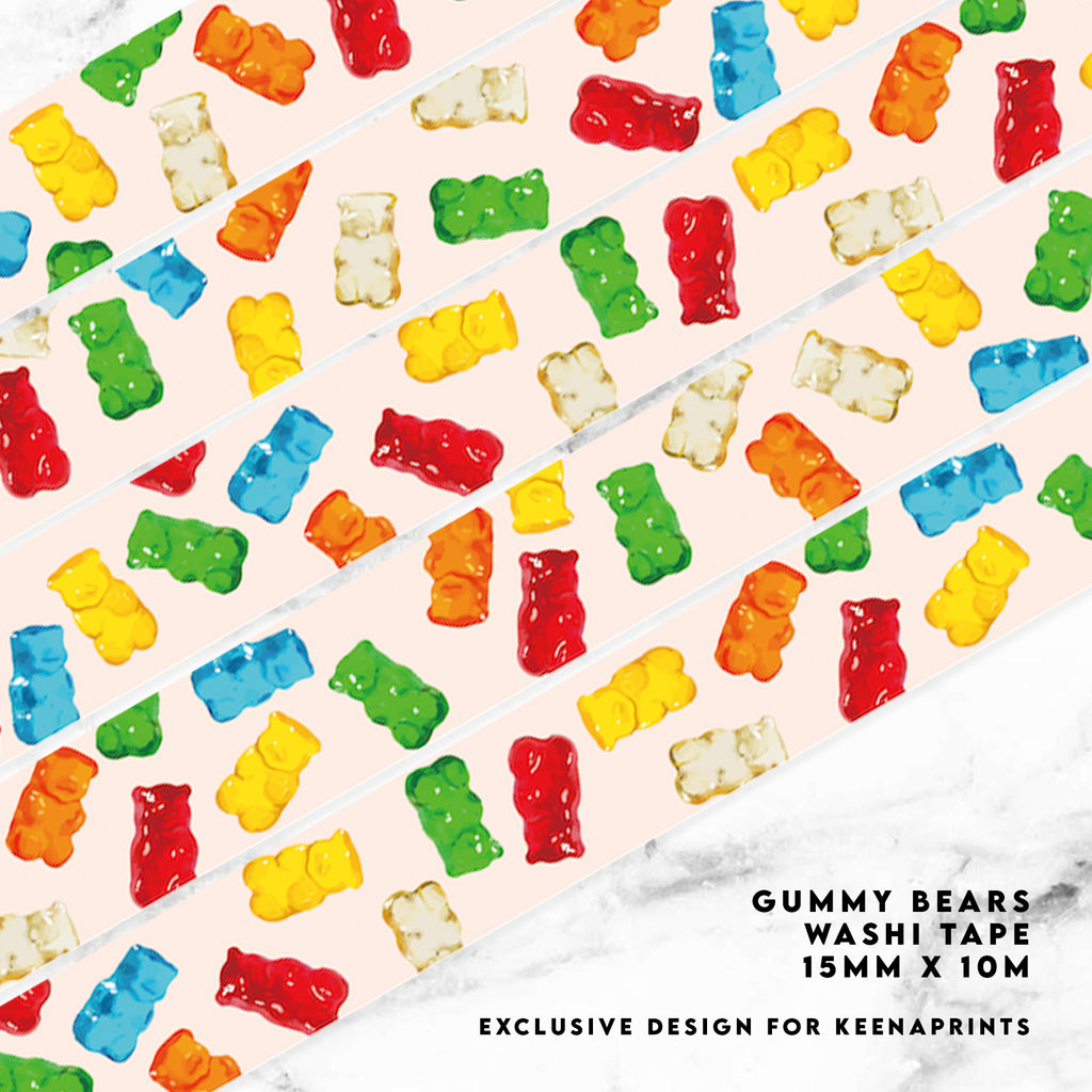 GUMMY BEARS THEMED WASHI TAPE - WT091 - 15mm