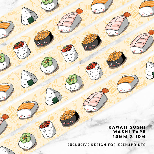 Cute Sushi Design Washi Masking Tape Japanese Tape