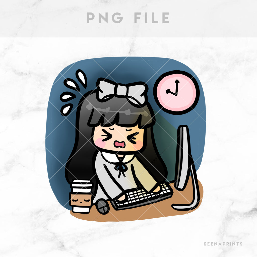 OVERTIME STICKERS & CLIP ART | KEENA GIRLS