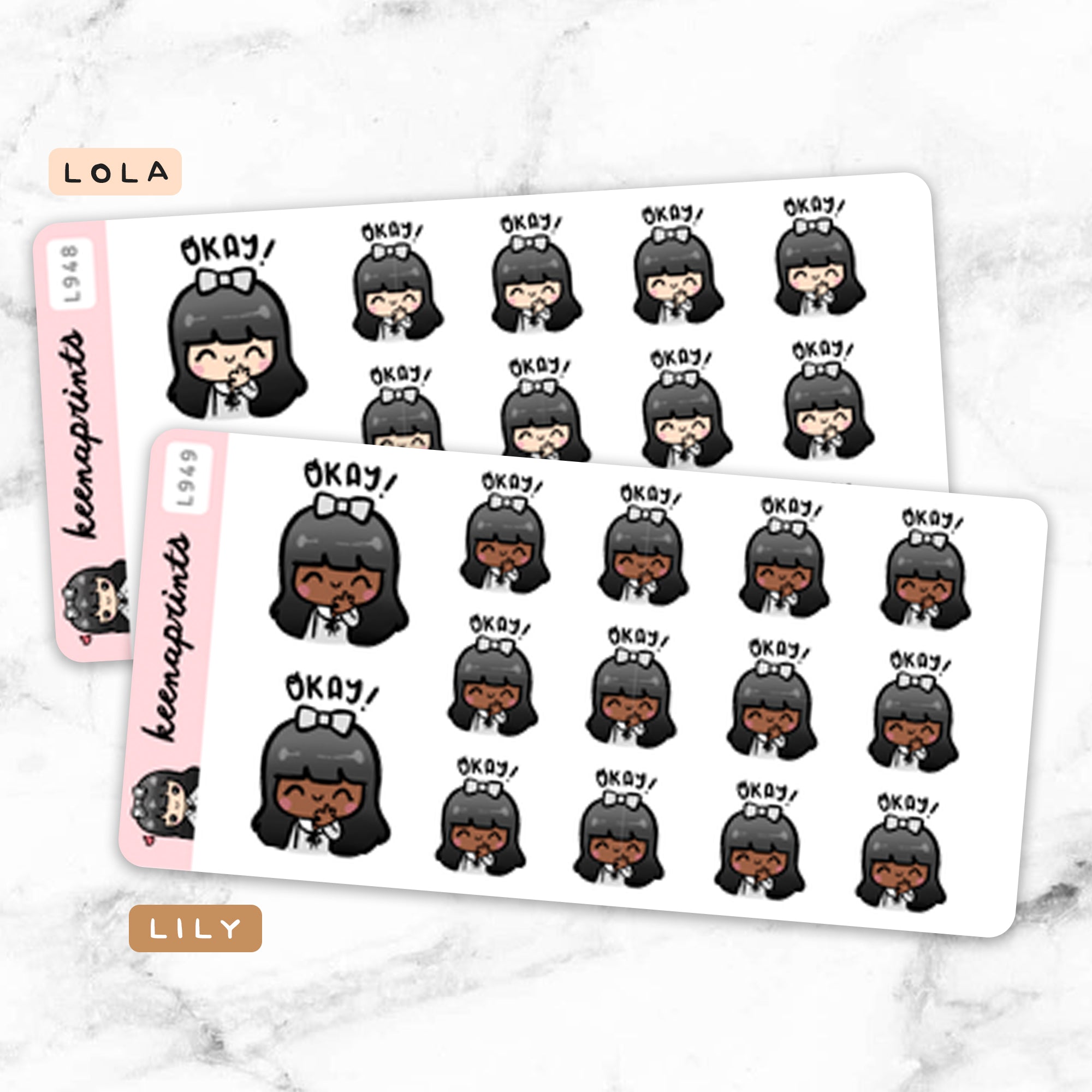 OKAY STICKERS & CLIP ART | KEENA GIRLS – KeenaPrints