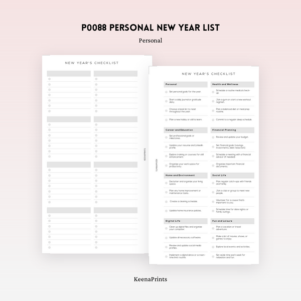 PP087  PASSWORDS PLANNER PRINTABLE INSERT – KeenaPrints