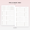 PP001 | WEEK ON 2 PAGES WEEKLY UNDATED PLANNER PRINTABLE INSERT